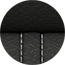 Se muestra el tapizado en cuero Nappa de color negro con logotipo bordado <br> estándar en el Chrysler 300S.