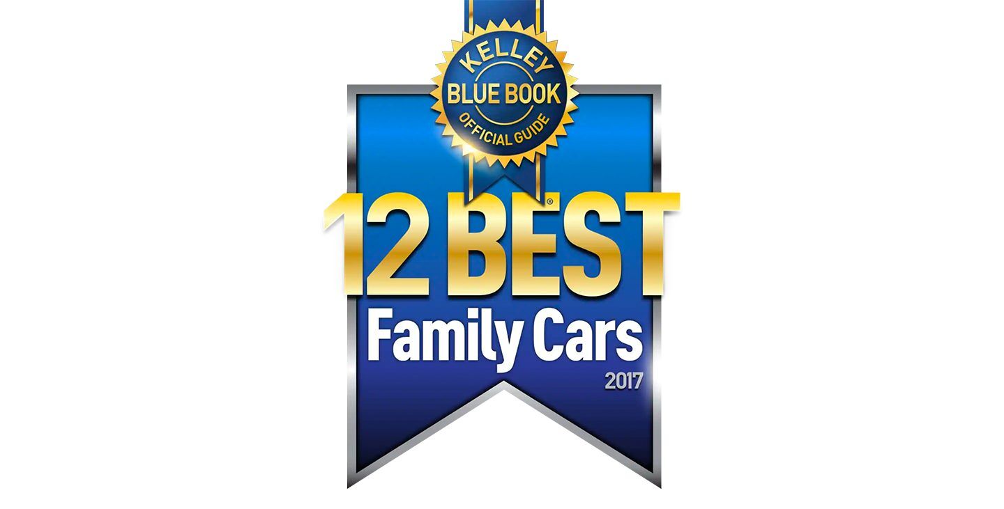 Visualización del logo de Kelley Blue Book Official Guide 2017 12 Best Family Cars